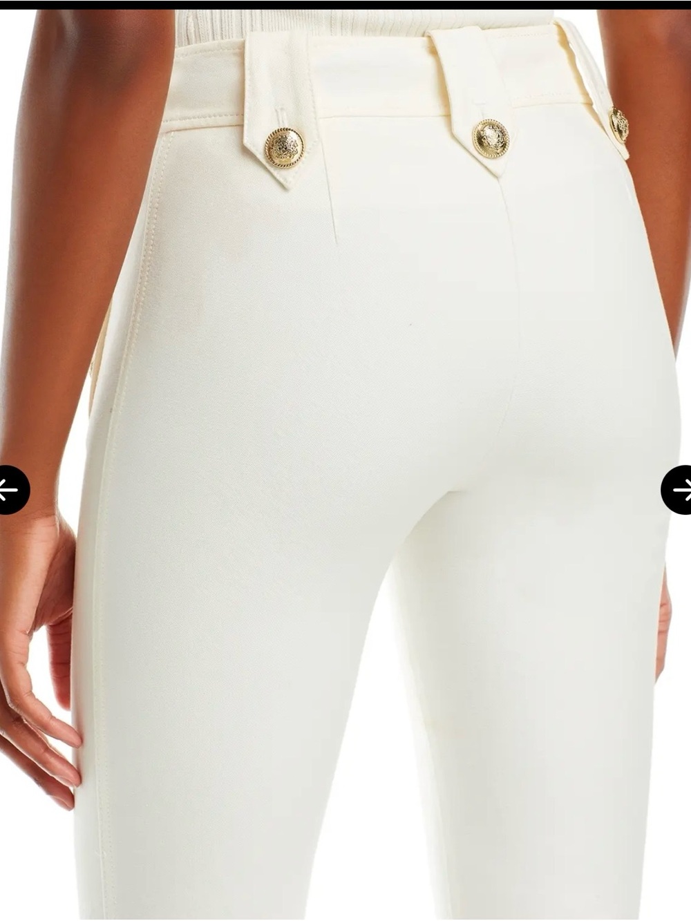 NWT Derek Lam High-Waist Cream Tailored Flare Pants - Picture 3 of 8